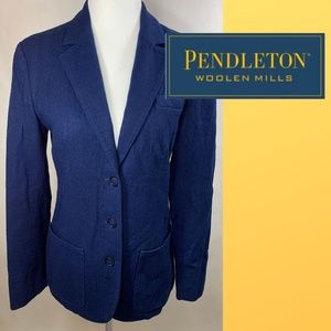 Vintage Pendleton Navy Wool Button Blazer